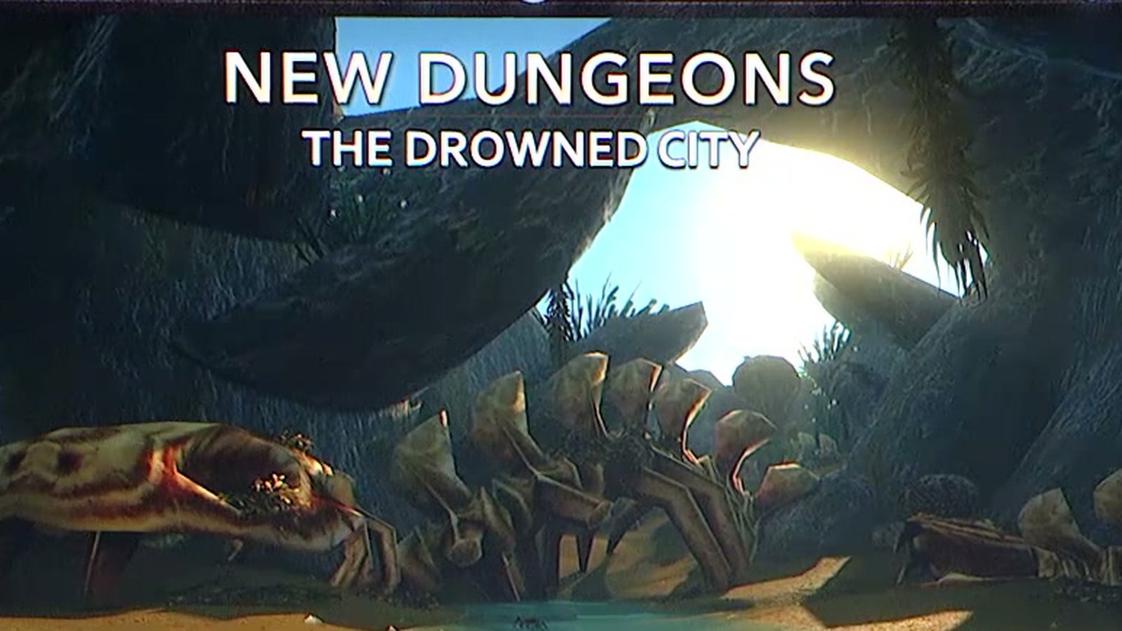 BlizzCon 2026 panel slide announcing The Drowned City as a new dungeon